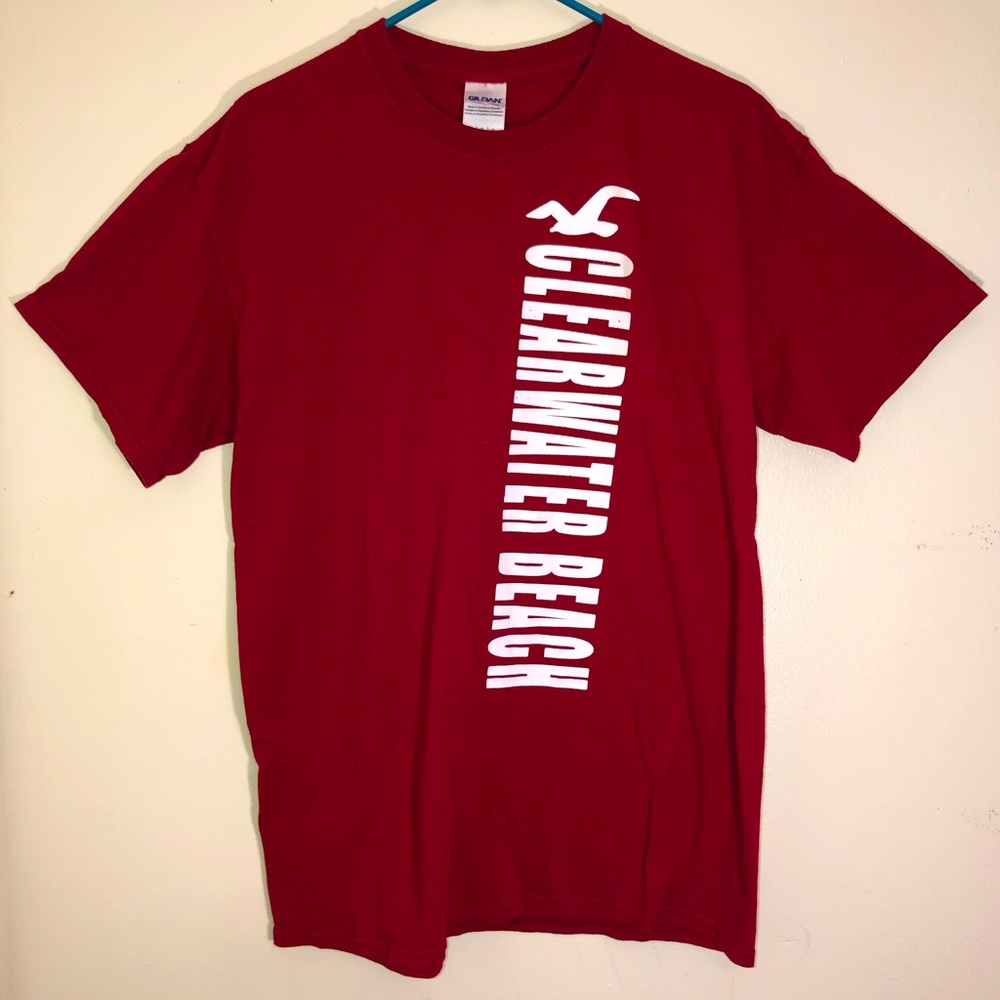 Gildan Men’s Clearwater Beach Florida Red Shirt Size L
